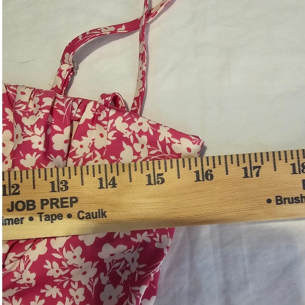 Zara Pink Floral Corset Bodice Bodysuit Sweetheart Neckline 4688/118/046 Size M - Picture 7 of 8